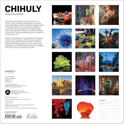 Chihuly 2026 Wall Calendar - Image 3