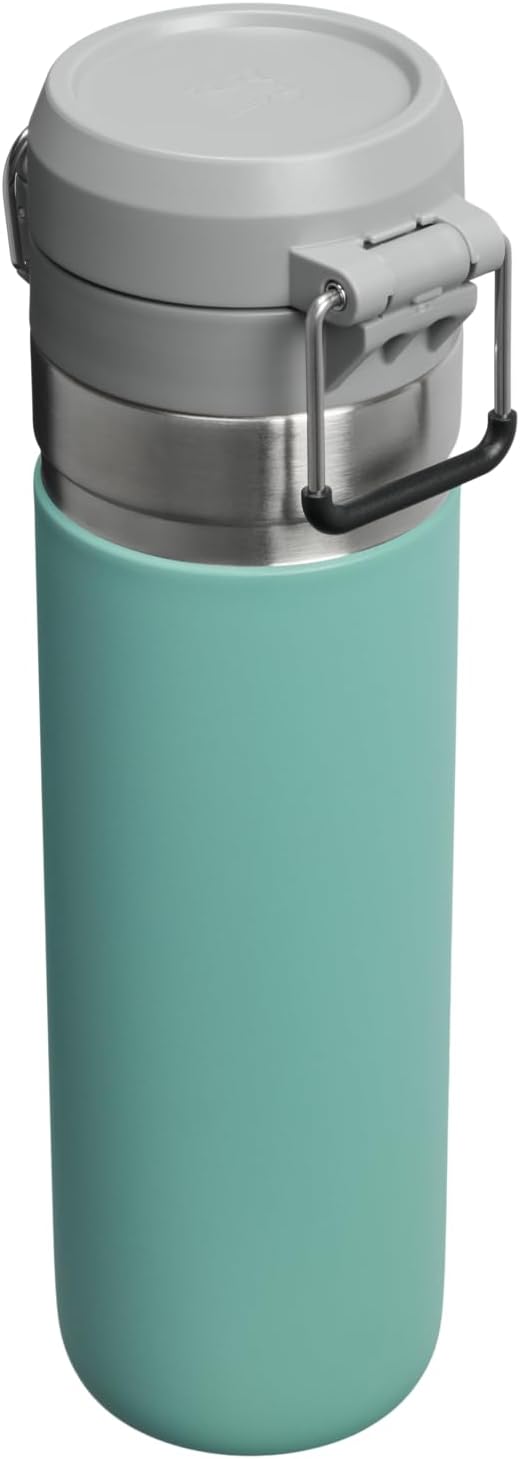 Leakproof travel bottle by Stanley showing the secure locking mechanism.