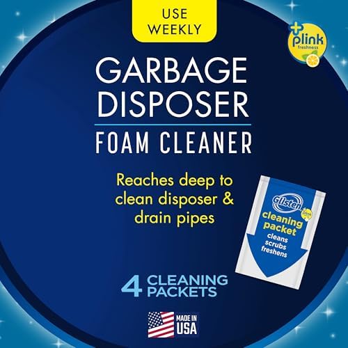 Glisten lemon scent disposal cleaner packet and packaging