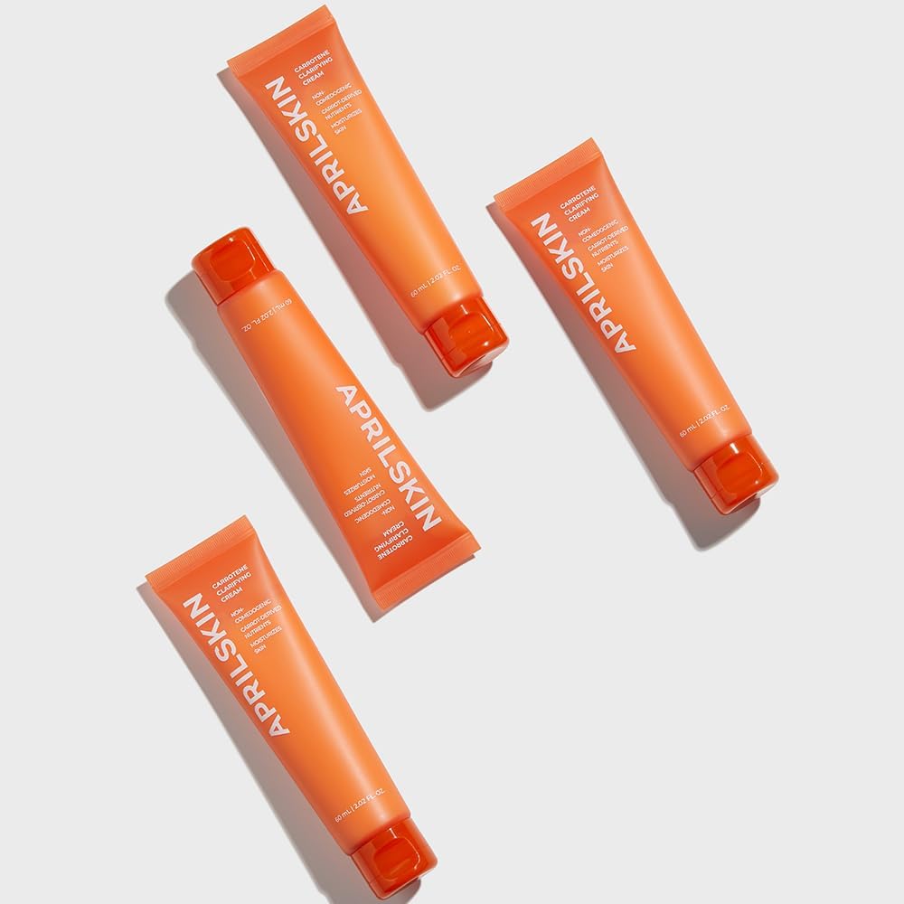Aprilskin Korean skincare clarifying cream tube with orange packaging.