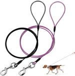 Chew Proof Dog Leash,6FT Metal Cable Lead,Heavy Duty Leash Made of Coated Wire Rope,Chew Resistant,Great for Large Dogs and Teething Puppies (Black+Blue, 6ft) - Image 11