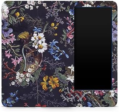 Close up detail of the Midnight Blossom floral pattern on Kindle skin
