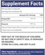 VitaCosmoX Diosmin Hesperidin premium circulation support capsule size and shape visual