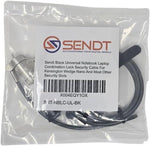 Sendt cut resistant steel laptop lock head displaying universal compatibility with nano and wedge slots.