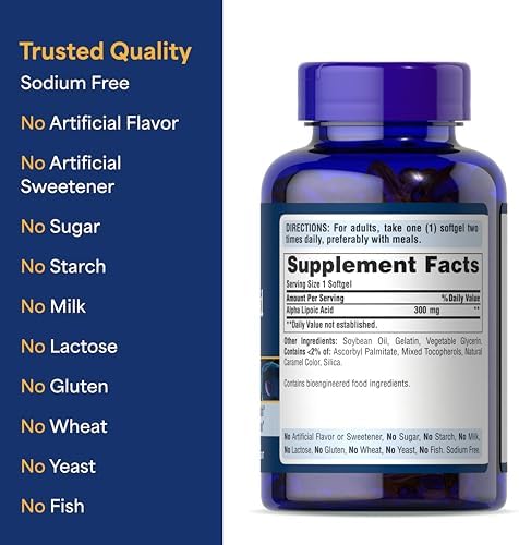 Authentic USA imported Alpha Lipoic Acid 300mg bottle