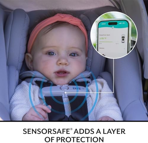 Rear view of the lightweight Evenflo Revolve180 infant seat highlight eco friendly non toxic fabrics