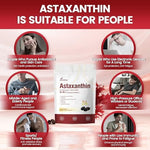 Authentic USA imported VivoNu astaxanthin softgels packaging illustrating skin eye and joint benefits.
