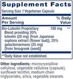 Life Extension Bio Luteolin vegetarian capsule close up view for healthy aging support