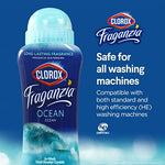 Clorox Fraganzia laundry scent beads back label showing product specifications