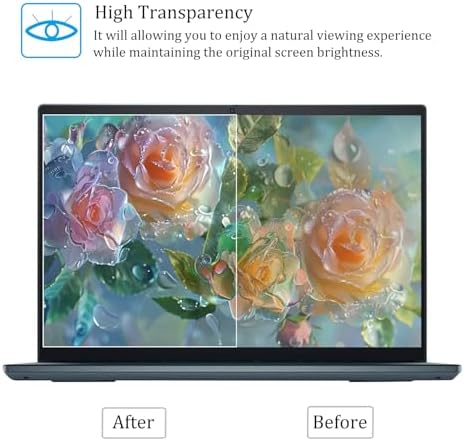 Alignment demonstration of ITensodo glass on 16:10 aspect ratio laptop