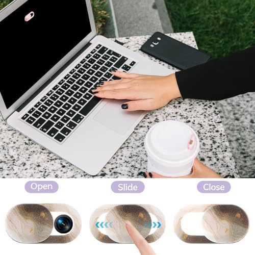 Multi pack of eight colored marble camera privacy sliders for smartphones