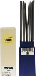 Vallorbe Glardon Swiss made needle file set front view showing all 12 pieces