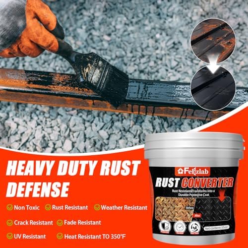 Automotive metal surface treatment with rust converter