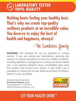 High potency Sundance Chromium Picolinate 1000 Mcg vegetarian tablets non-GMO seal and quality assurance details.