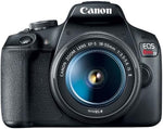 Back view of Canon Rebel T7 camera showing the 3-inch LCD screen and control buttons