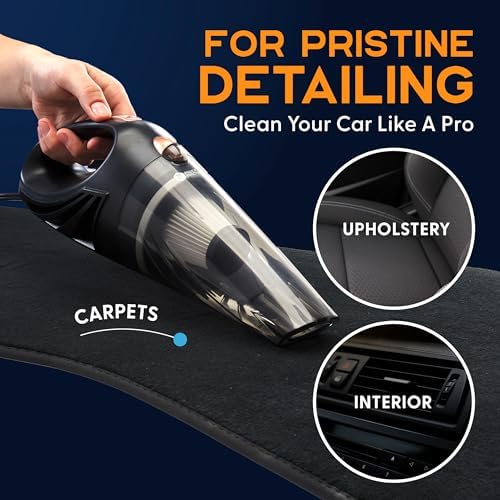 Power Practical automotive interior detailing kit featuring the long sixteen foot power cord connected to a twelve volt plug.