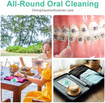 Silicone interdental toothpicks demonstrating flexible brush tips for braces