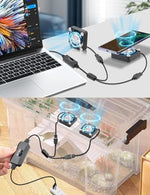 Wathai 5 Volts small computer fan with metal protective grills
