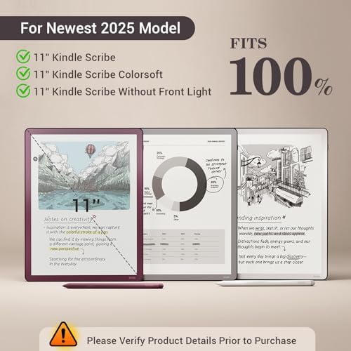 Kindle Scribe screen protector showing anti-glare matte finish