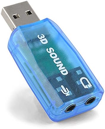 VizGiz virtual 5.1 channel external sound card adapter set in black, blue, and green options.