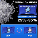 Reusable dehumidifier bags for closet storage and moisture control