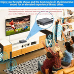 HIYNJLIK 4K high resolution multimedia setup diagram with optical splitter