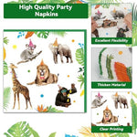 Full 96 piece safari birthday party supply kit