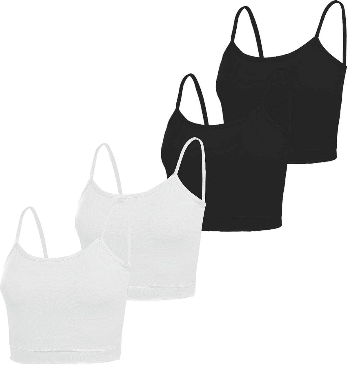NEWITIN 4 Pack Spaghetti Strap Camisole Top Adjustable Strap Tank Top for Women - Image 15