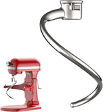 Cofun stainless steel spiral dough hook front view