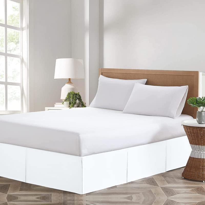 Comfort Beddings magic bed skirt king size white front view