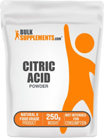 BulkSupplements Citric Acid nutritional facts label