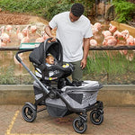 Side view of Graco wagon adapter showing second rider space