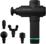 Hyperice Hypervolt 2 Black handheld percussion massage gun front view showcasing ergonomic handle design.
