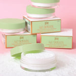 Pixi hydrating finishing powder container with light green lid open view