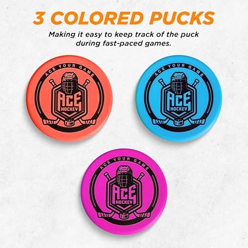 Close up shot of the regulation size three inch soft knee hockey puck detailing the high density foam material.