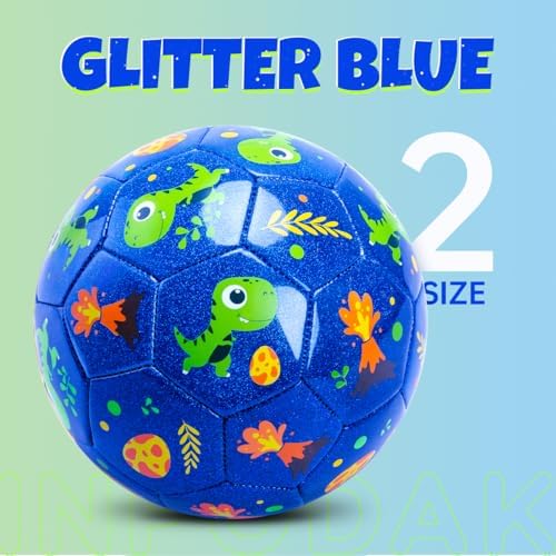 Glittering dinosaur cartoon pattern soccer ball for boys and girls indoor play