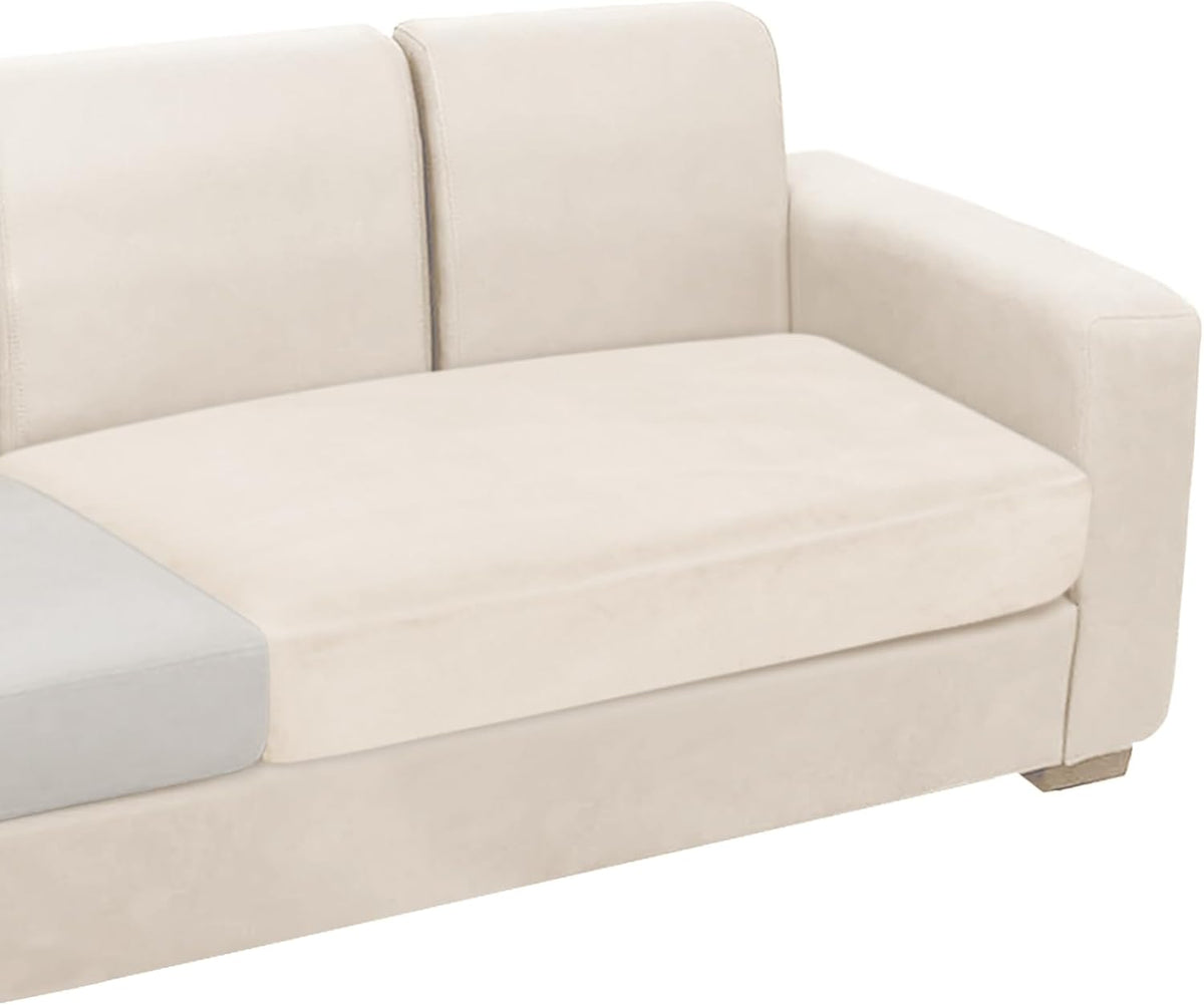 NAISI navy blue velvet couch cover lifestyle living room shot