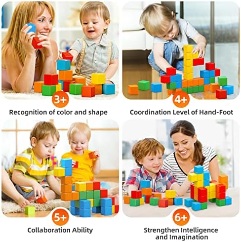 Authentic USA imported magnetic blocks set with included idea instruction booklet and storage bag