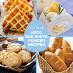 Authentic imported Jayuss egg white powder pouch on a clean kitchen counter.