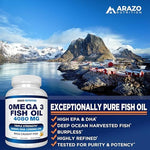 Arazo Nutrition imported premium heavy metal free omega three softgels