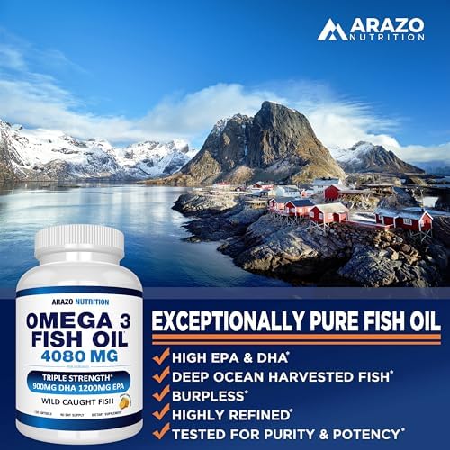 Arazo Nutrition imported premium heavy metal free omega three softgels