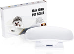 DWSFADA high precision animal scale in use with a small reptile showing the active gram measurement display.