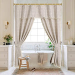 Close up of Briofox sunset gold curtain rod non-slip end cap