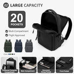 SUIKIHUM water-resistant laptop bag demonstrating rain protection and water droplets repelling