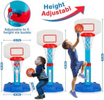 Lacchoufee basketball hoop showing adjustable height settings