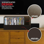 Stock Your Home luxury video game case container resting on an entertainment center shelf
