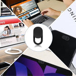 Thin privacy slide blocker mounted on tablet screen bezel
