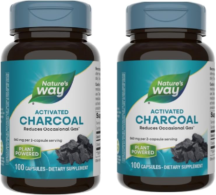Natures Way activated charcoal packaging lifestyle display