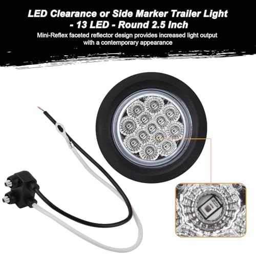 Jamarco clear lens red led side marker light dimensions diagram