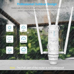 High power internet signal booster with Power over Ethernet port configuration and dual gigabit ports